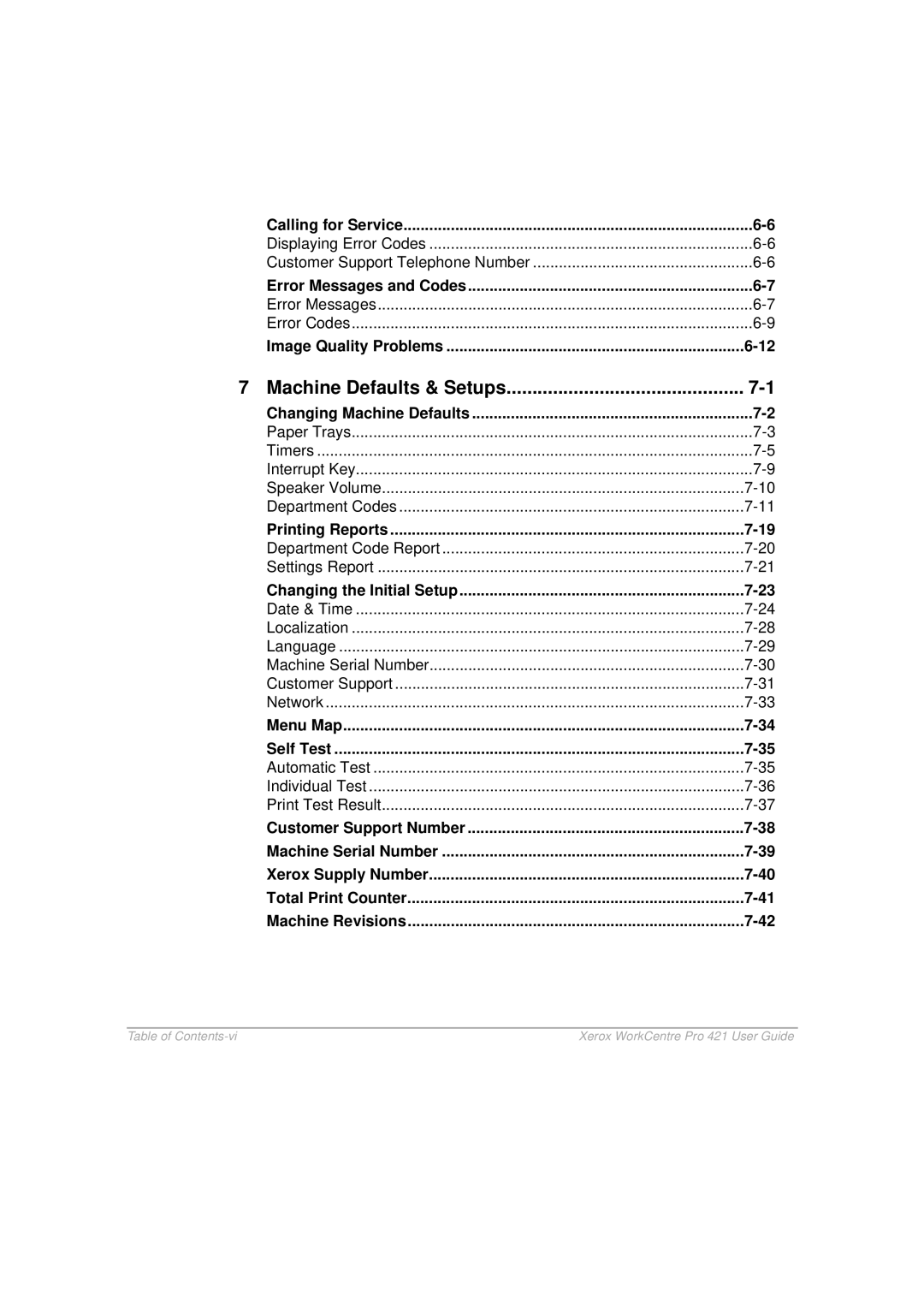 Xerox 421 manual Machine Defaults & Setups 