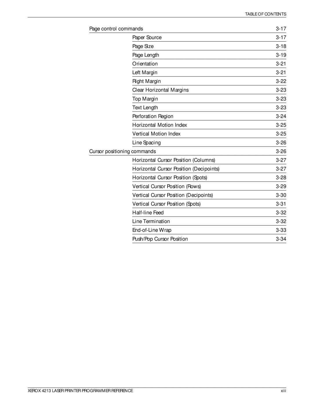 Xerox 4213 manual Xiii 