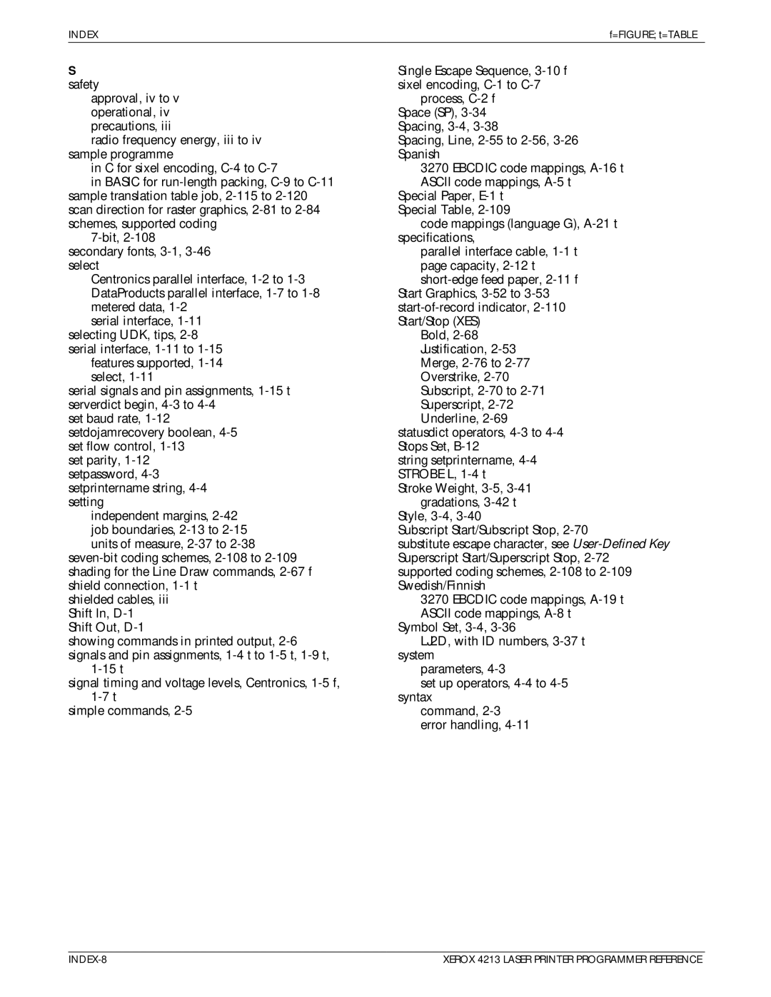 Xerox 4213 manual Safety 