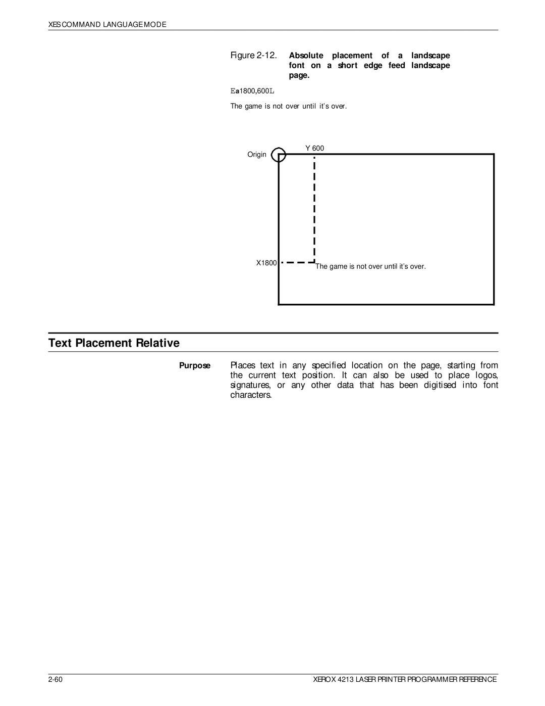 Xerox 4213 manual Text Placement Relative 