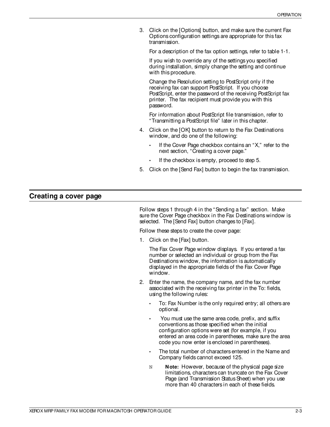 Xerox 4215/MRP, 4230/MRP, 4220/MRP, 4219/MRP manual Creating a cover 