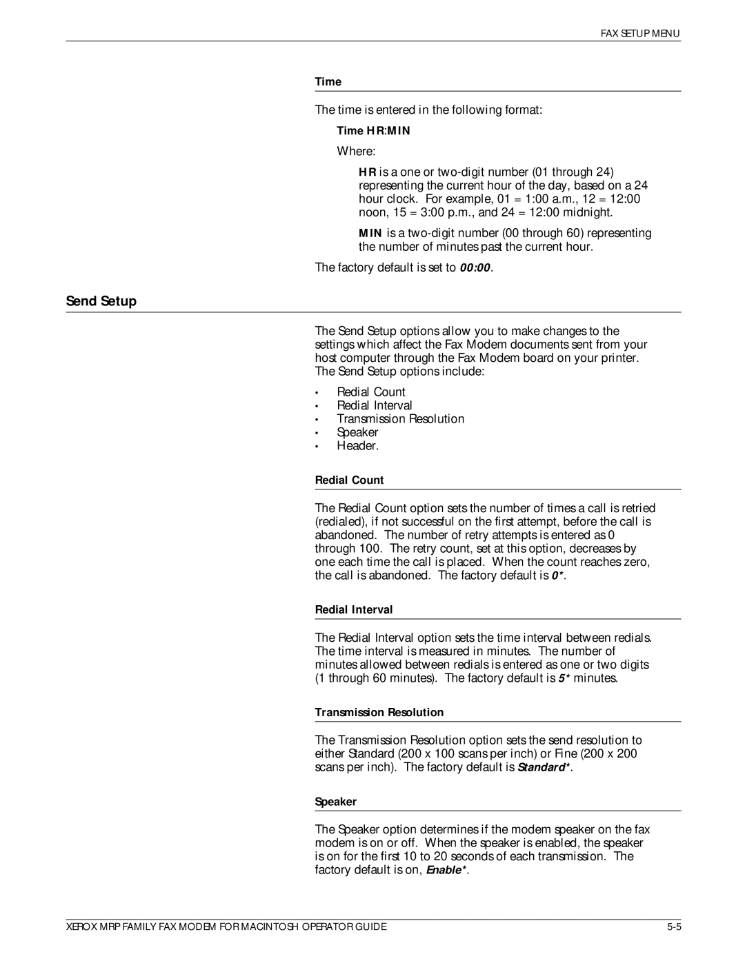 Xerox 4220/MRP, 4230/MRP, 4219/MRP, 4215/MRP manual Send Setup 