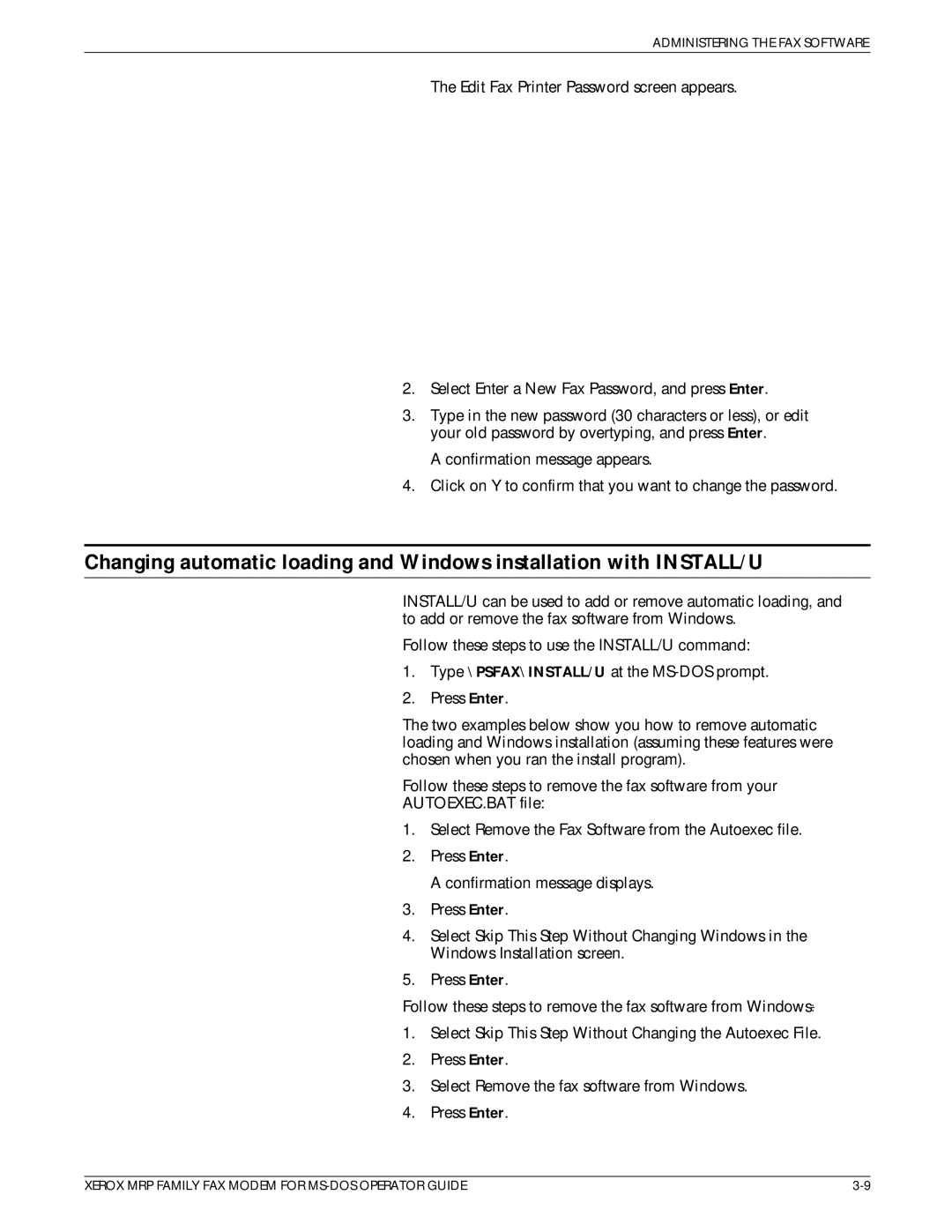 Xerox 4220/MRP, 4230/MRP, 4219/MRP manual Administering the FAX Software 