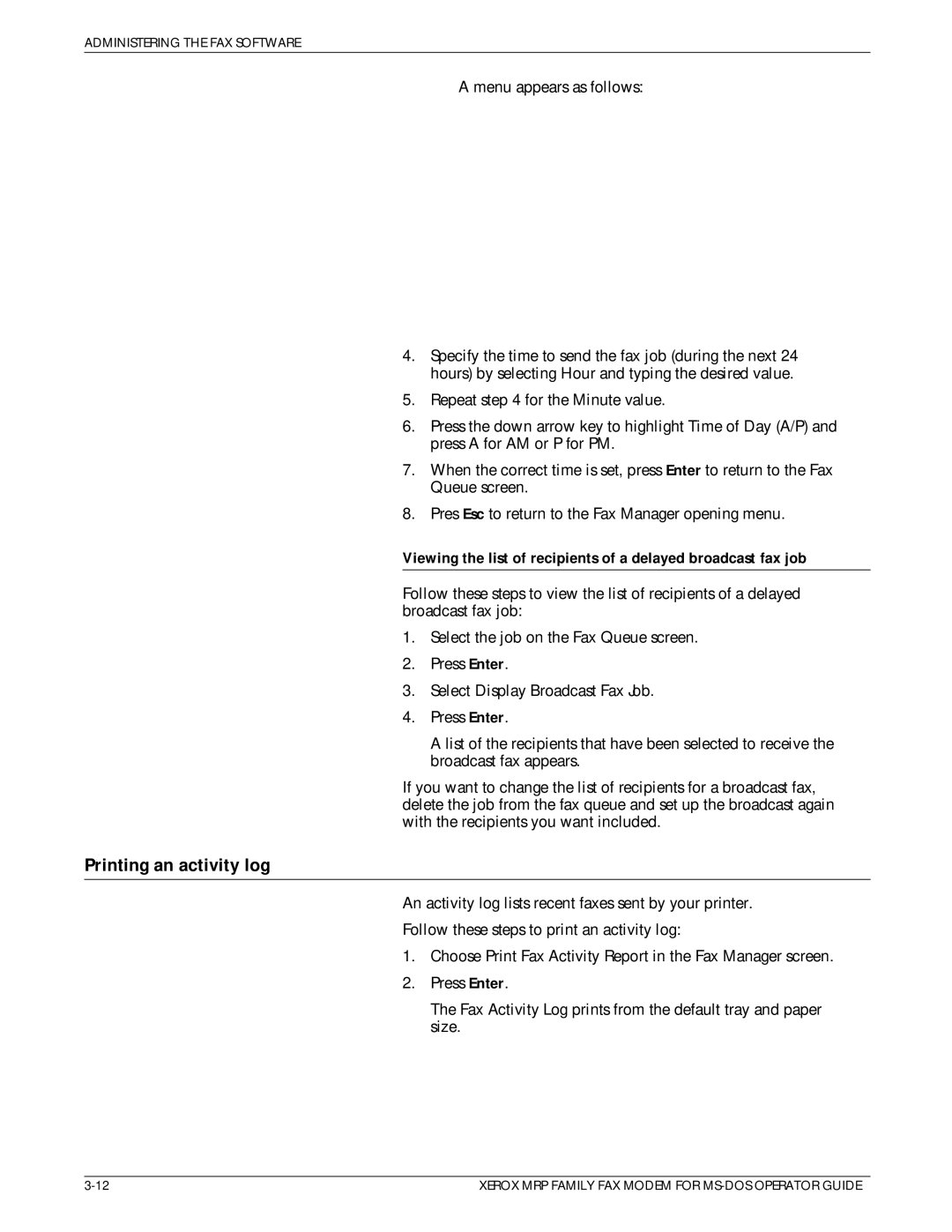 Xerox 4220/MRP, 4230/MRP, 4219/MRP manual Printing an activity log 