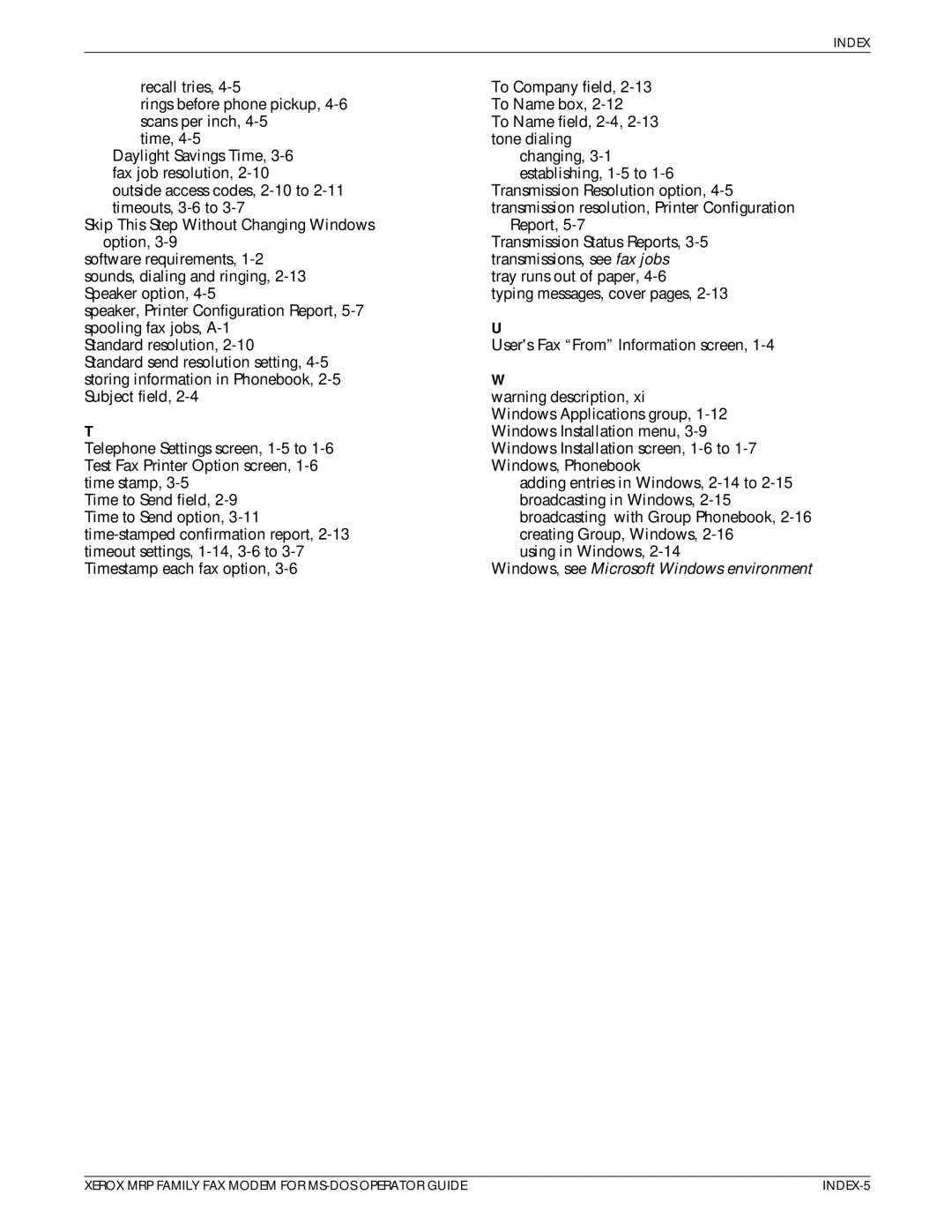 Xerox 4219/MRP, 4230/MRP, 4220/MRP manual Windows, see Microsoft Windows environment 