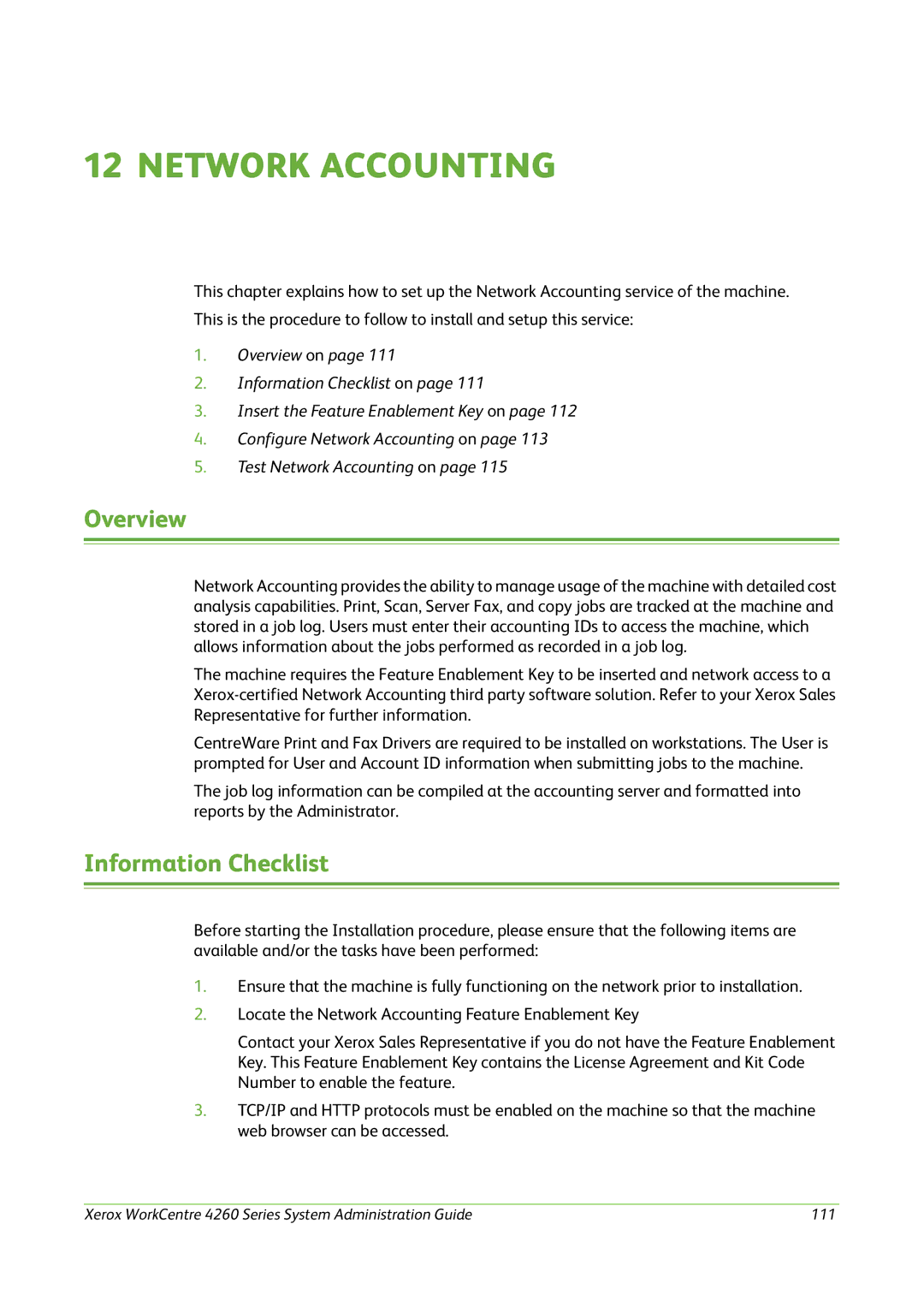 Xerox 4260 Series manual Network Accounting, Overview 