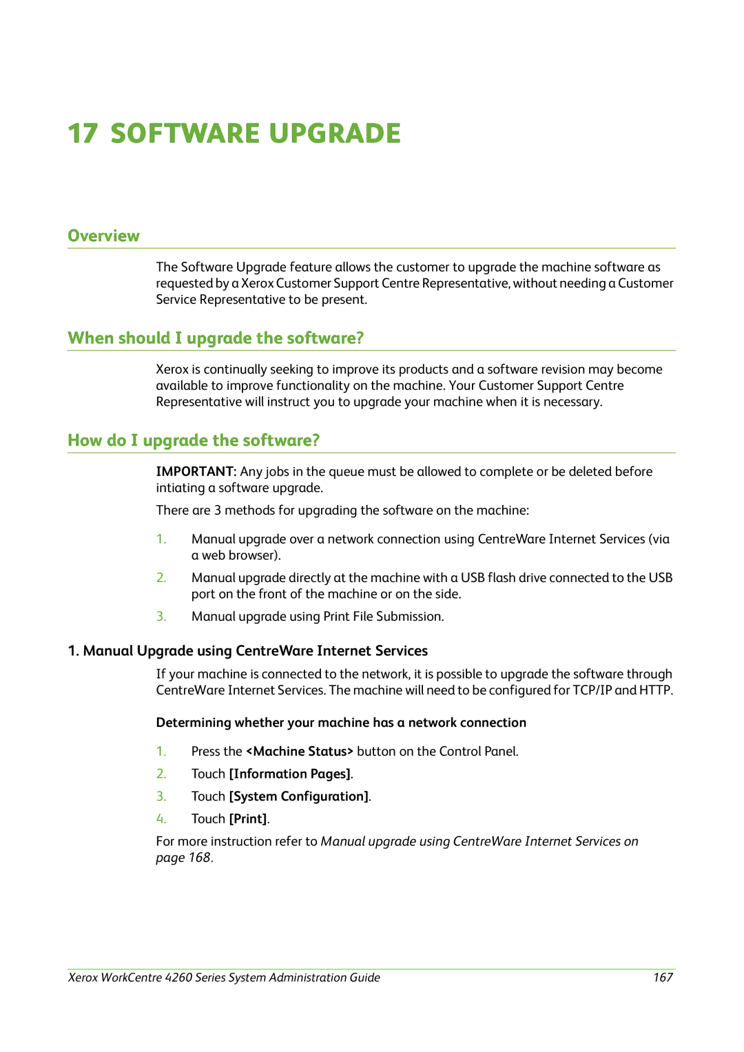 Xerox 4260 Series manual Software Upgrade, When should I upgrade the software?, How do I upgrade the software? 