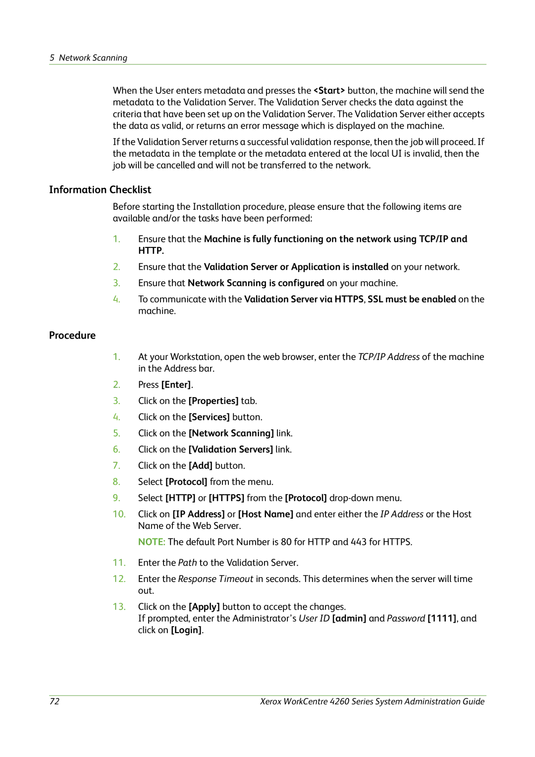 Xerox 4260 Series manual Http 