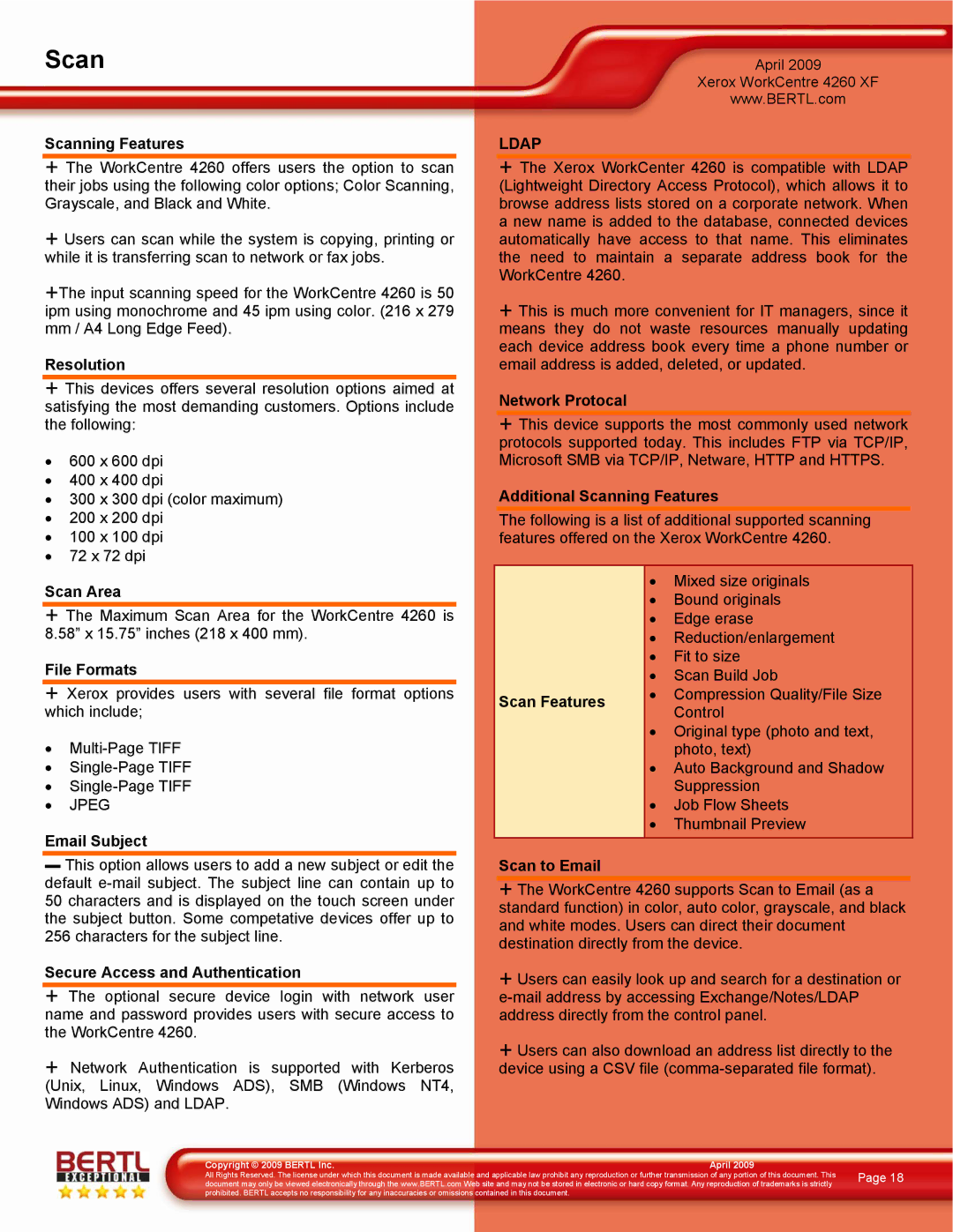 Xerox 4260/XF manual Ldap 