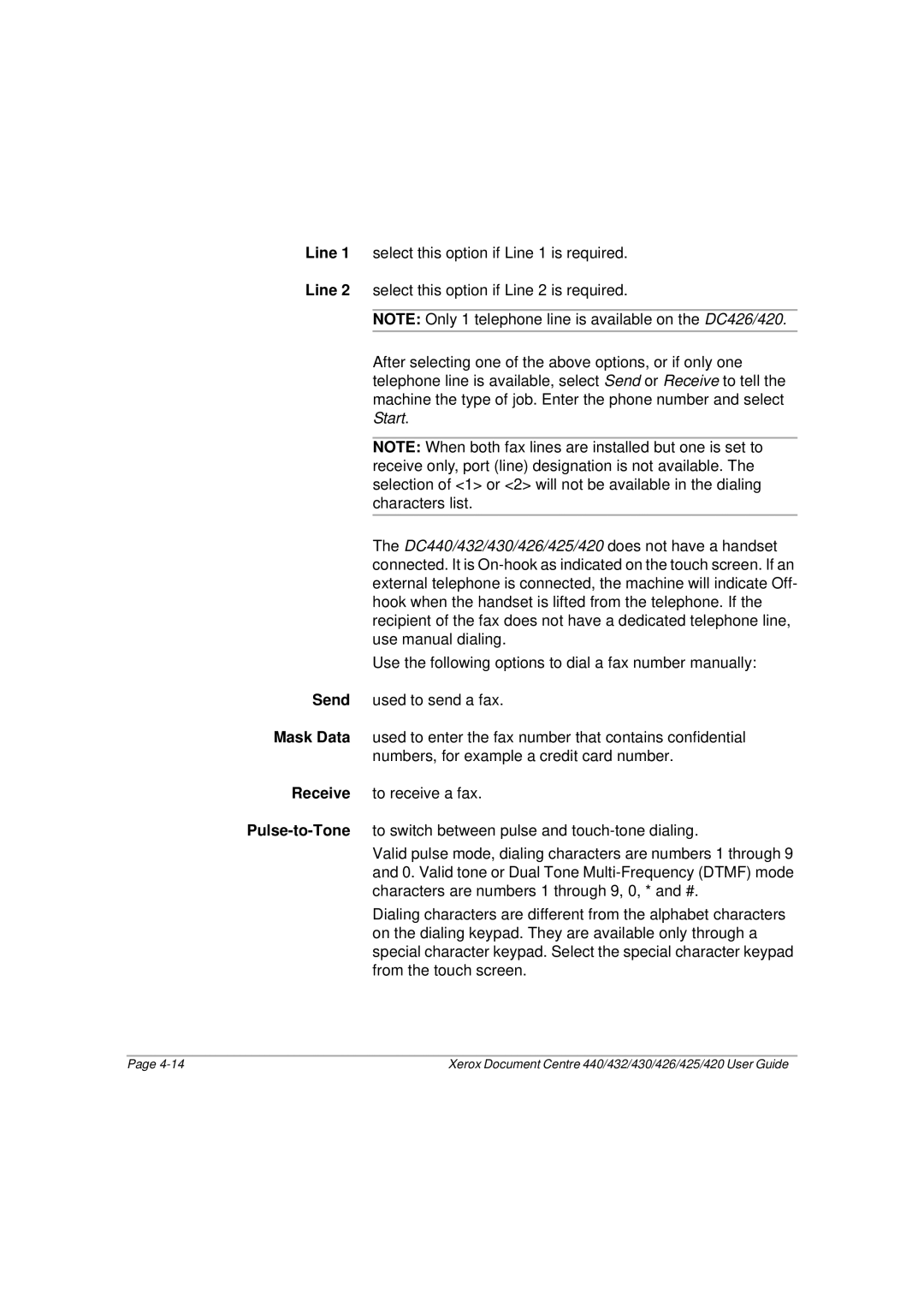 Xerox manual Xerox Document Centre 440/432/430/426/425/420 User Guide 