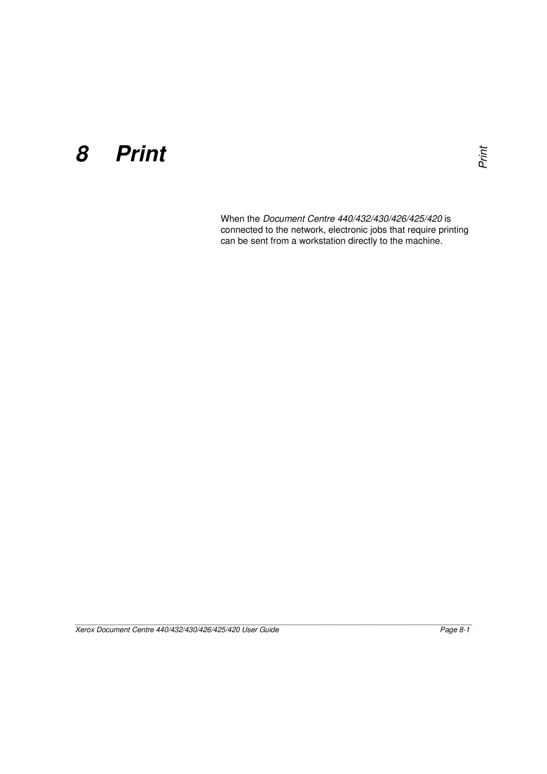 Xerox 420, 440, 432, 430, 426, 425 manual Print 