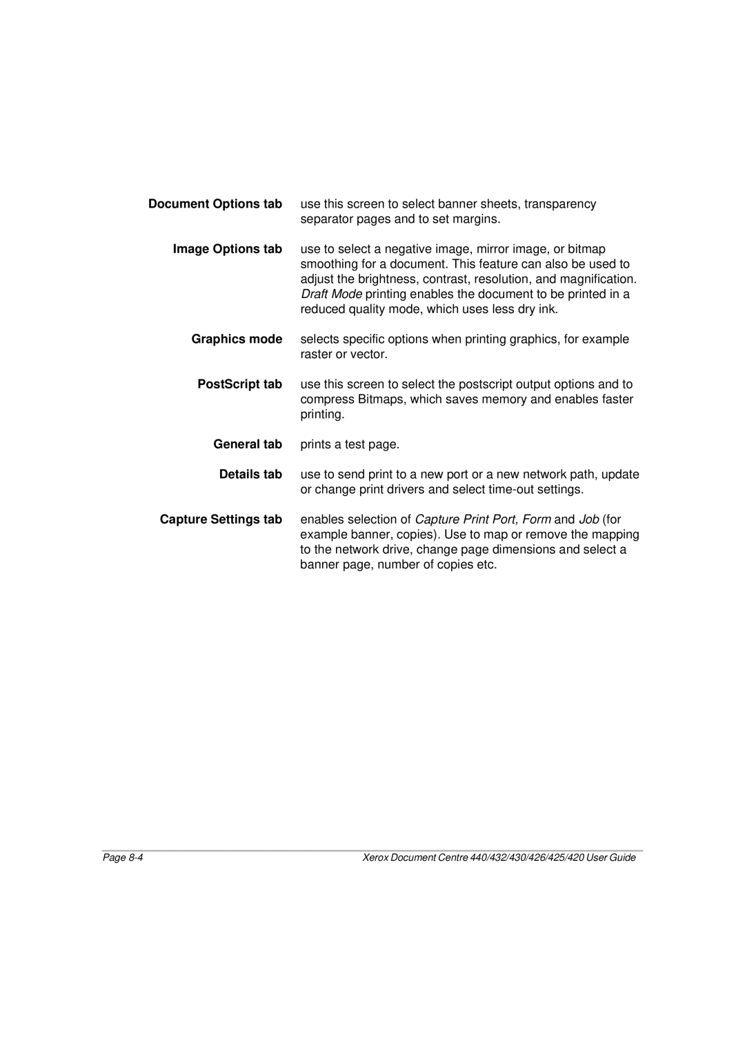 Xerox manual Xerox Document Centre 440/432/430/426/425/420 User Guide 