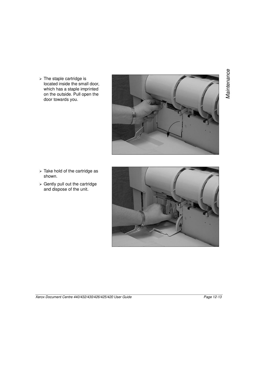 Xerox 432, 440, 430, 426, 425, 420 manual Maintenance 