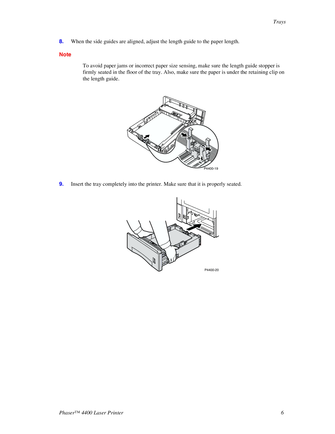 Xerox manual P4400-19 