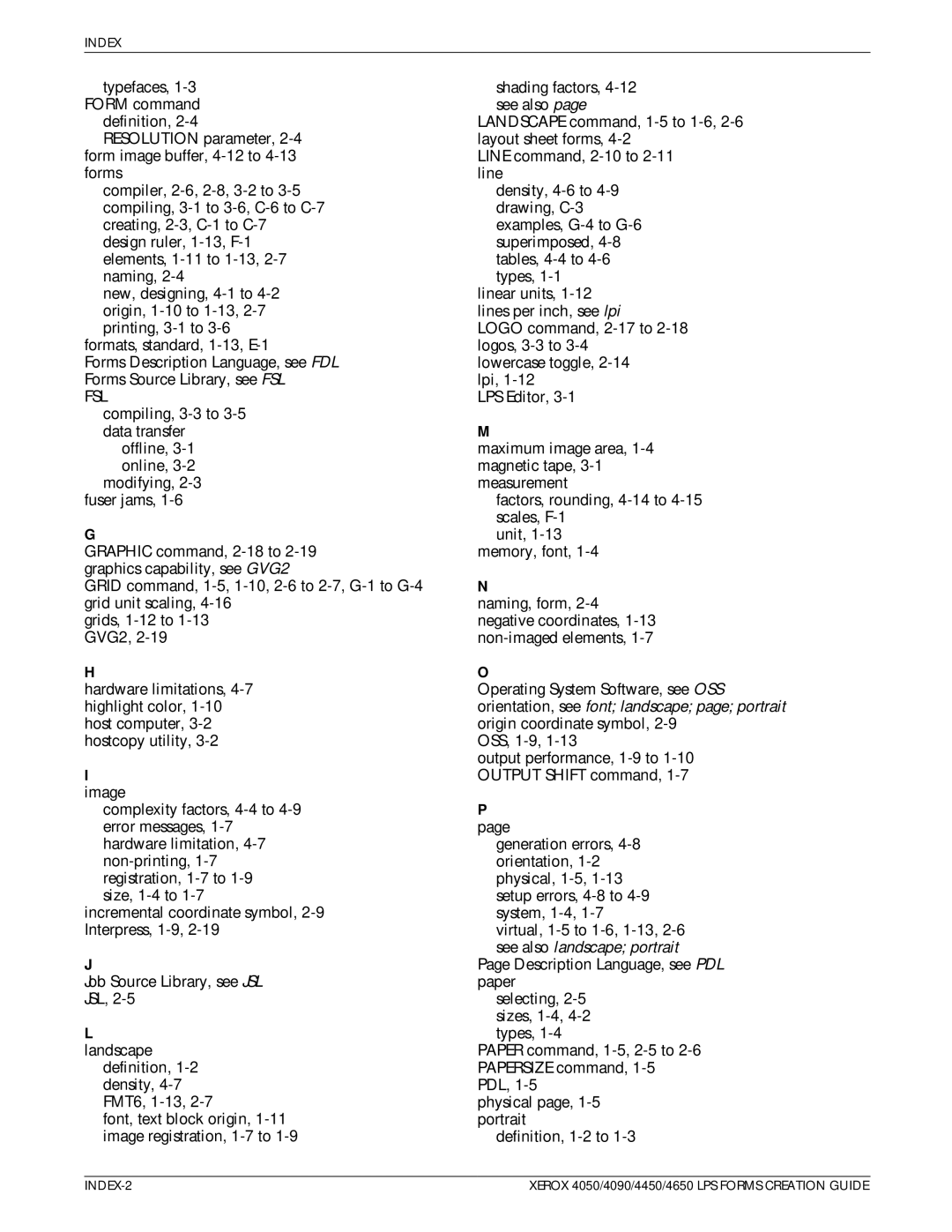 Xerox 4450, 4650 manual Fsl, Image 