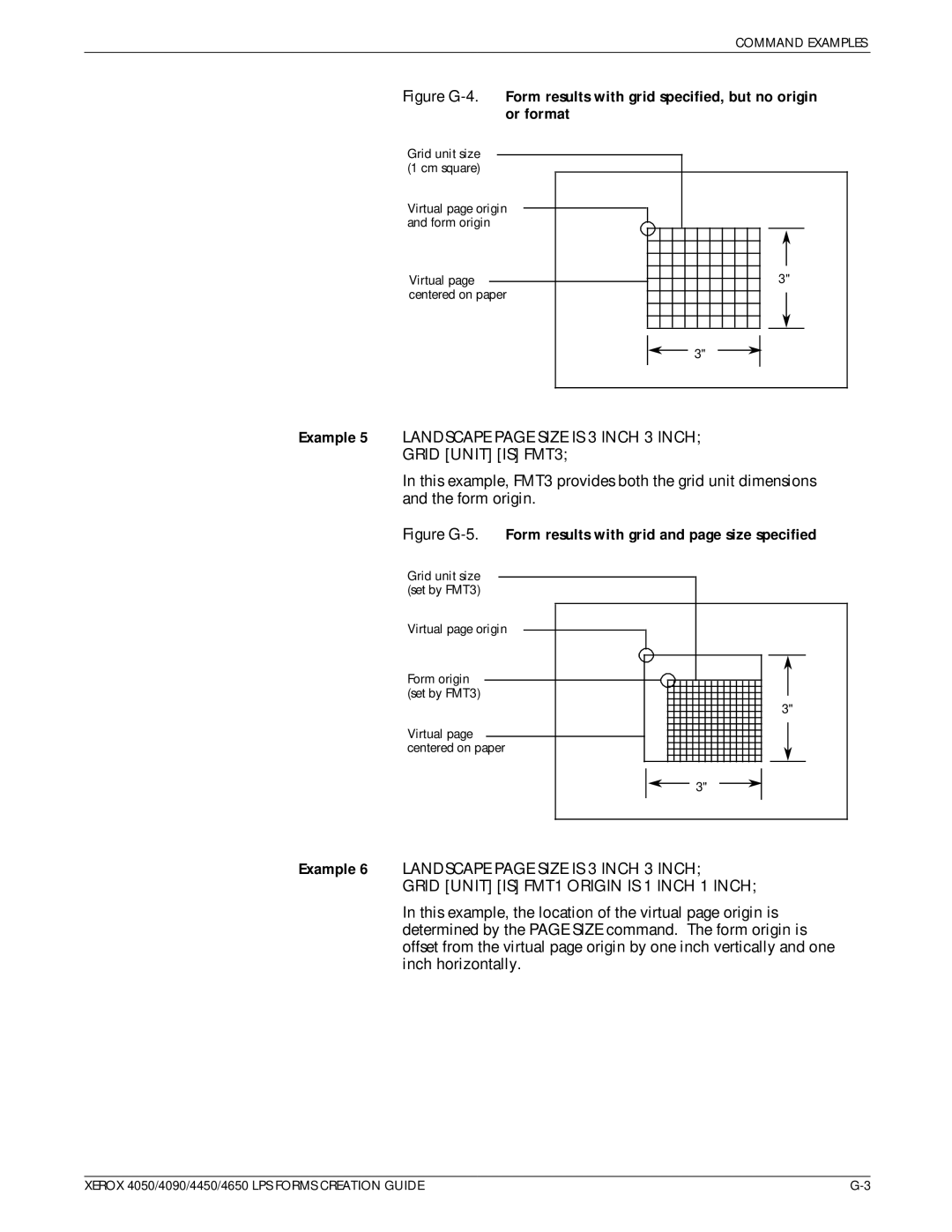 Xerox 4650, 4450 manual Figure G-5.Form results with grid and page size specified 