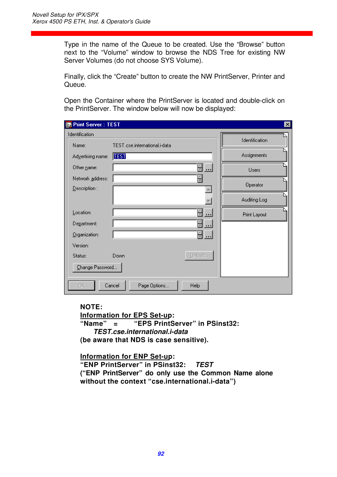 Xerox 4500 ps eth instruction manual 