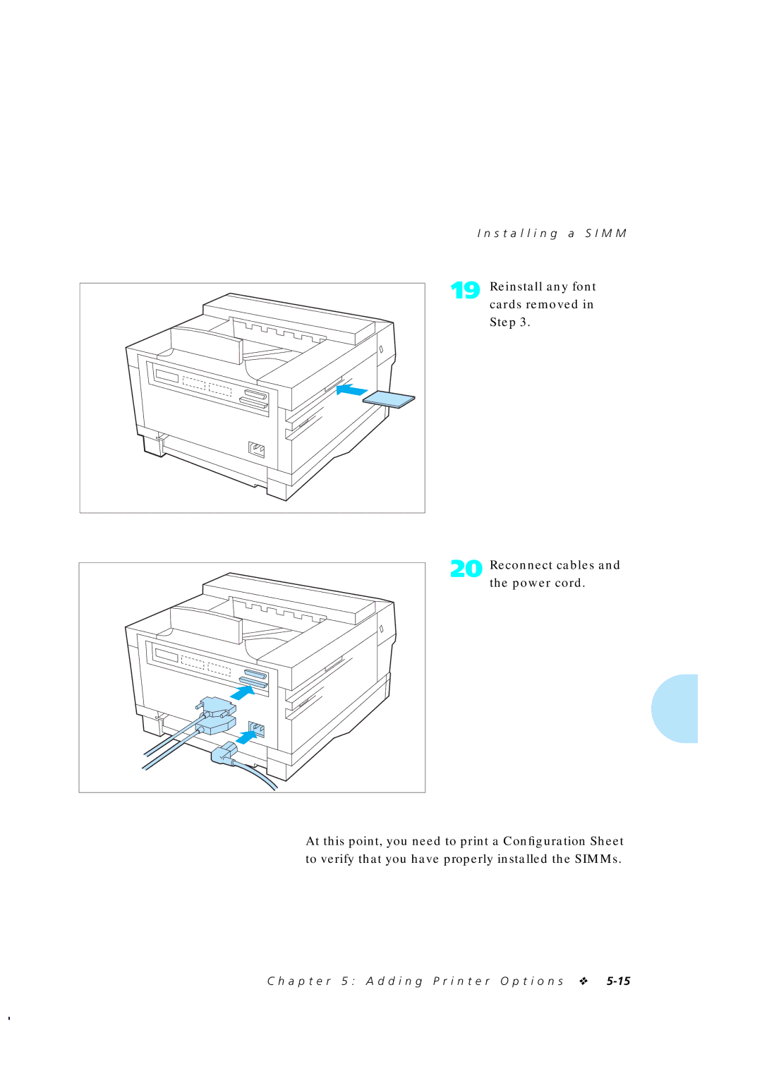 Xerox 4510/4510ps, 4505/4505ps manual Install i n g a S I M M 