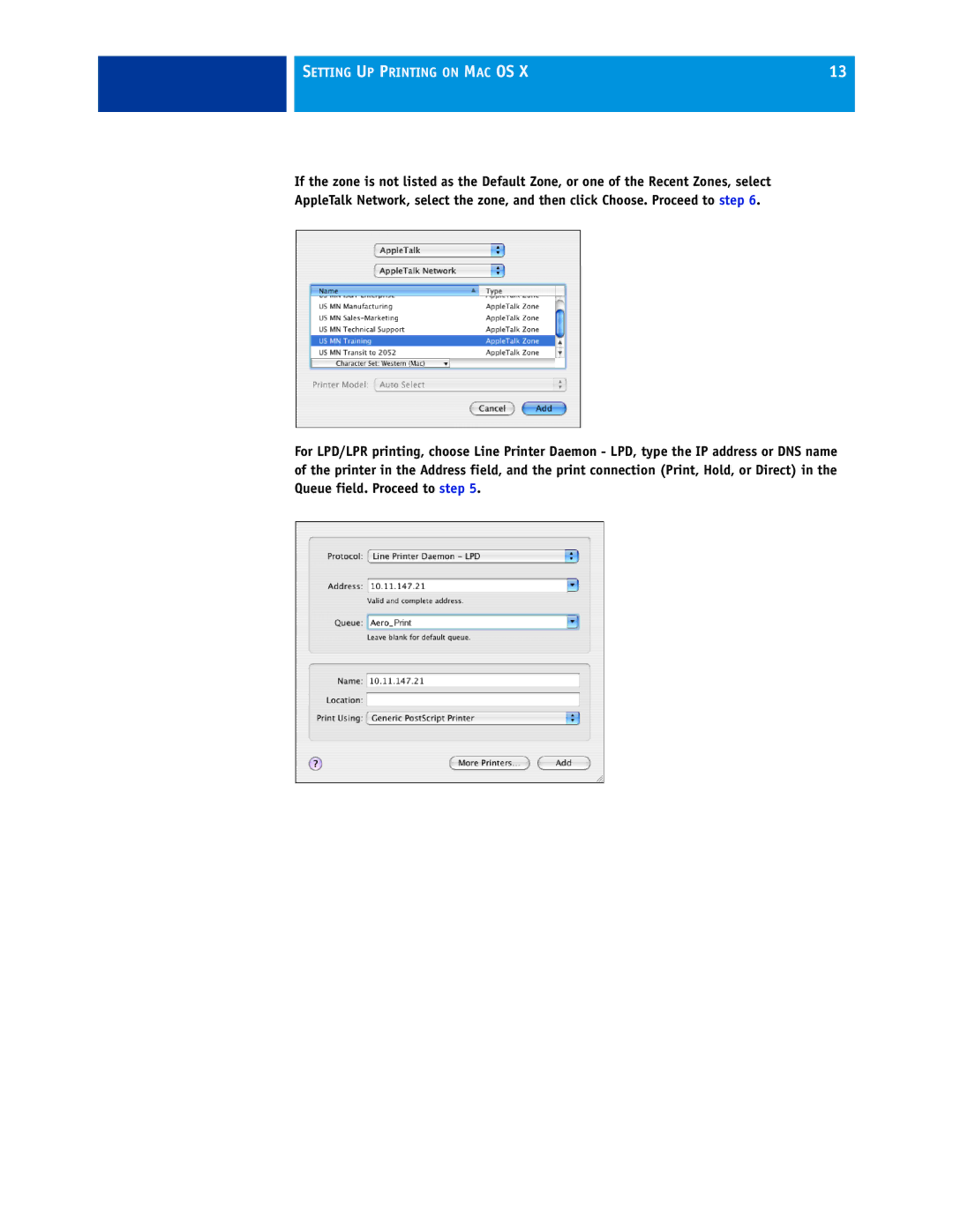 Xerox 45069888 manual Setting UP Printing on MAC OS 