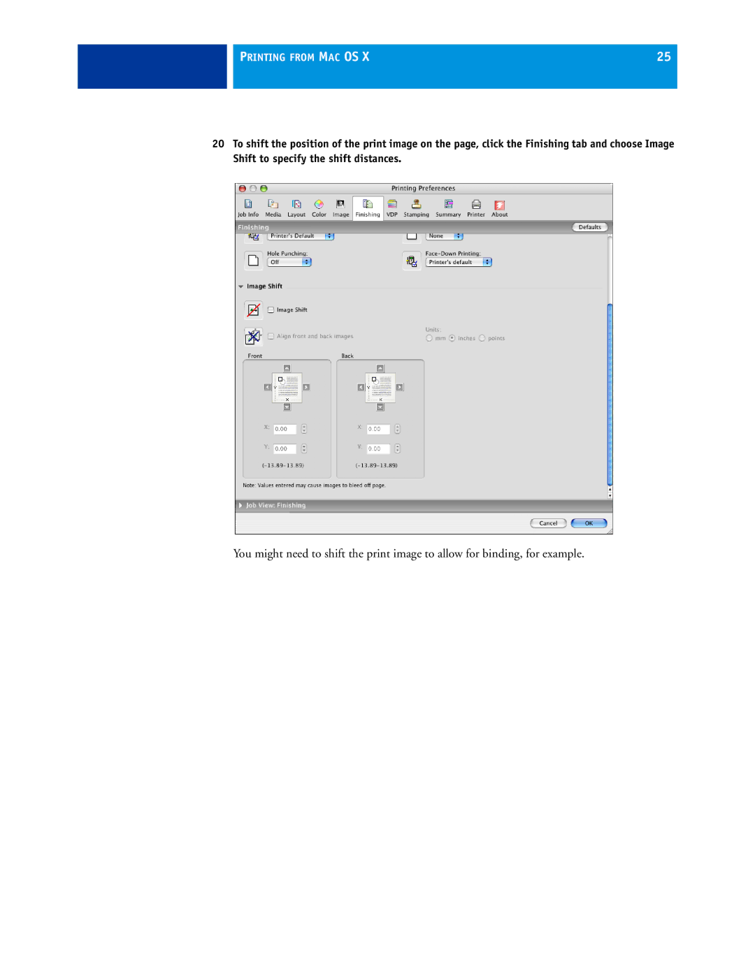 Xerox 45069888 manual Printing from MAC OS 