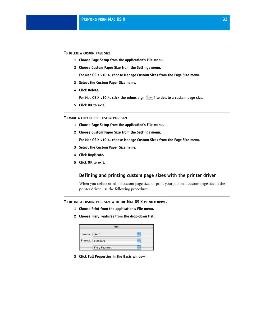 Xerox 45069888 manual To Delete a Custom page Size 