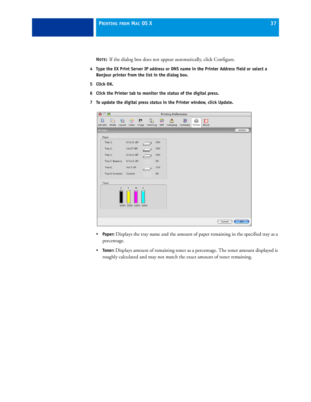 Xerox 45069888 manual Printing from MAC OS 