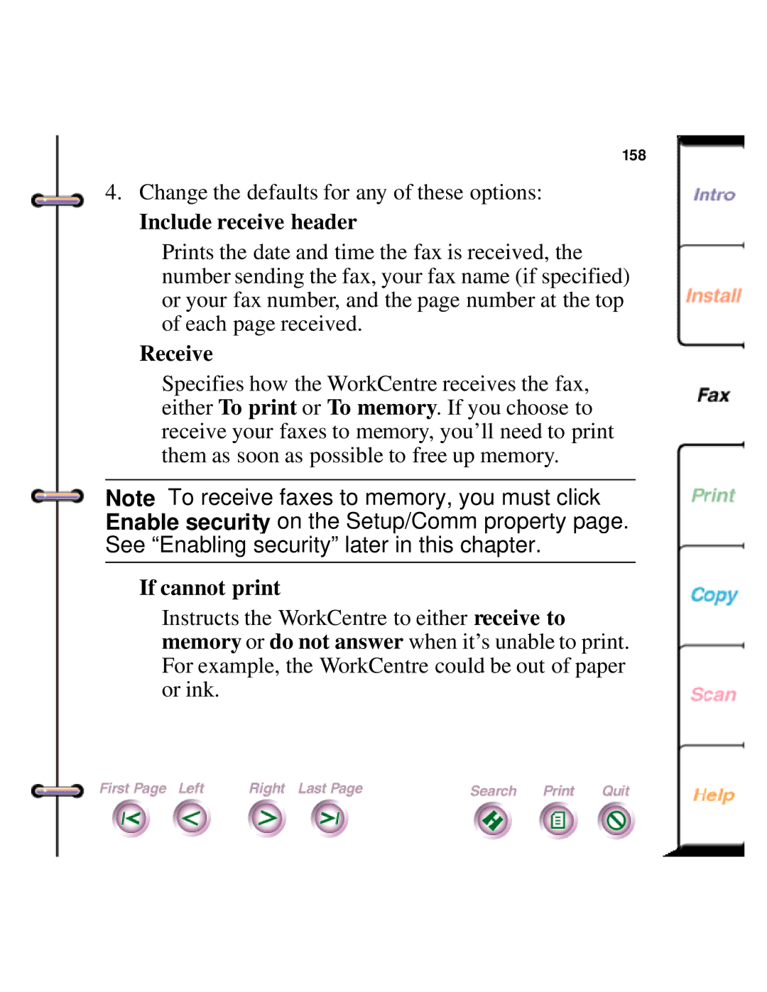 Xerox 450c manual Include receive header, Receive, If cannot print 