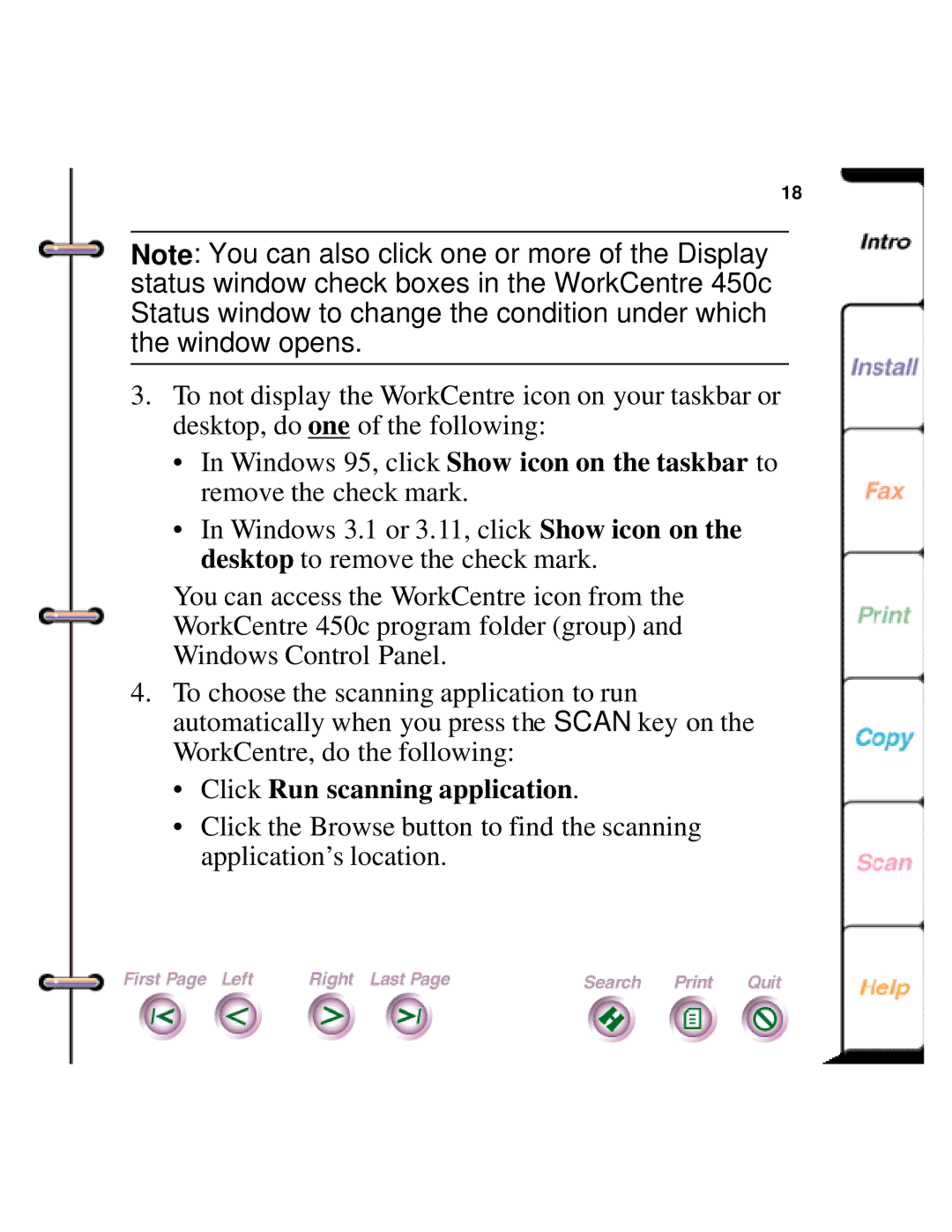 Xerox 450c manual Click Run scanning application 