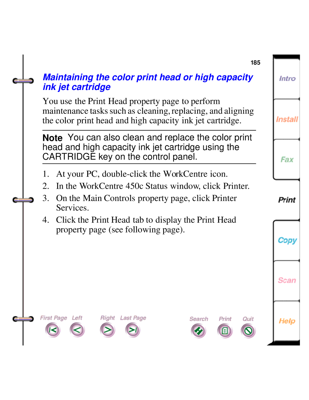 Xerox 450c manual 185 