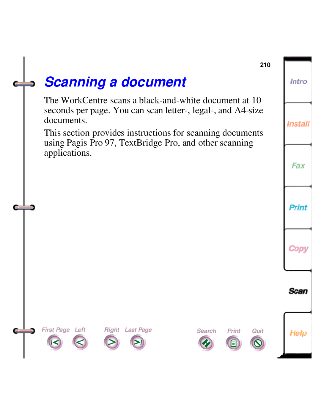 Xerox 450c manual Scanning a document 