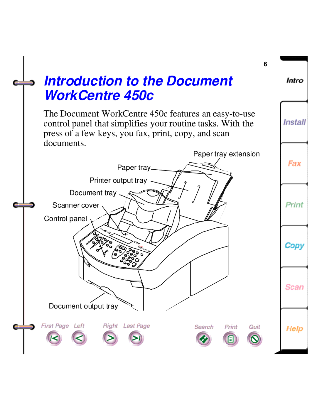 Xerox manual Introduction to the Document WorkCentre 450c 