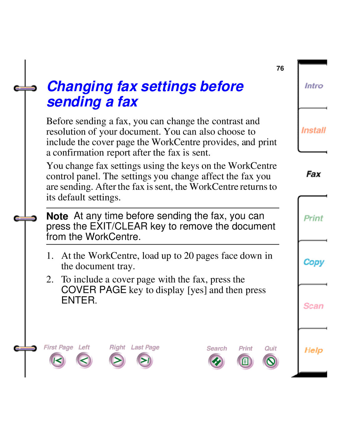 Xerox 450c manual Changing fax settings before sending a fax, Enter 