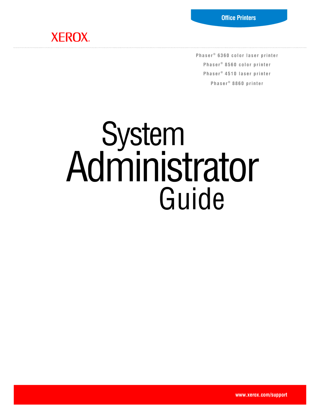 Xerox 1235/DX, 4510, 1235DT manual Administrator 