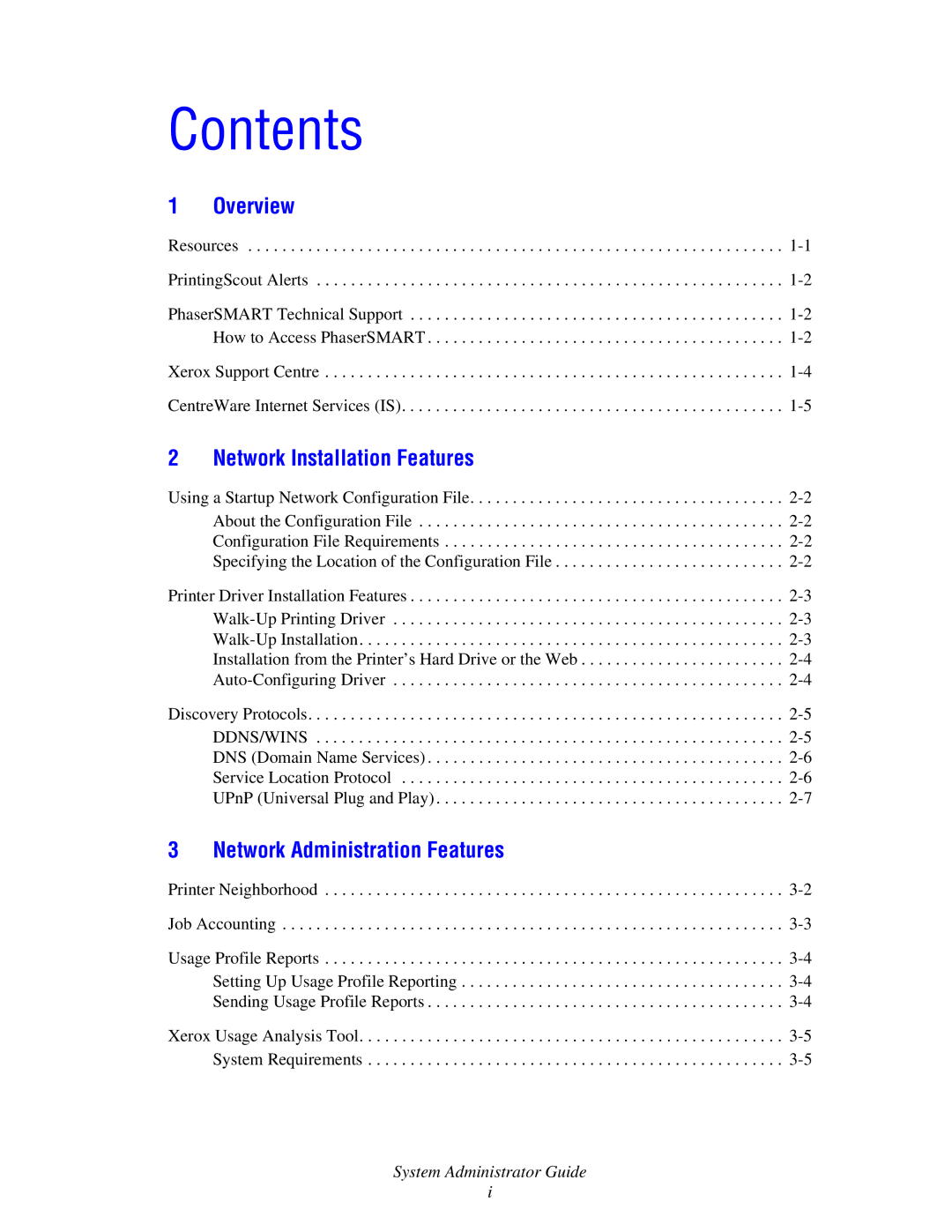 Xerox 4510, 1235/DX, 1235DT manual Contents 