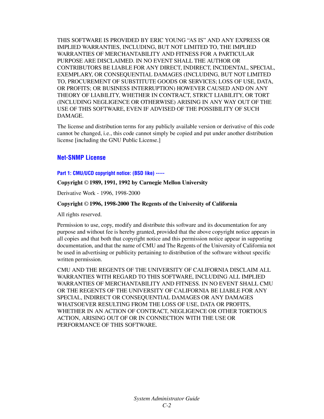 Xerox 1235DT, 4510, 1235/DX manual Net-SNMP License, Copyright 1989, 1991, 1992 by Carnegie Mellon University 