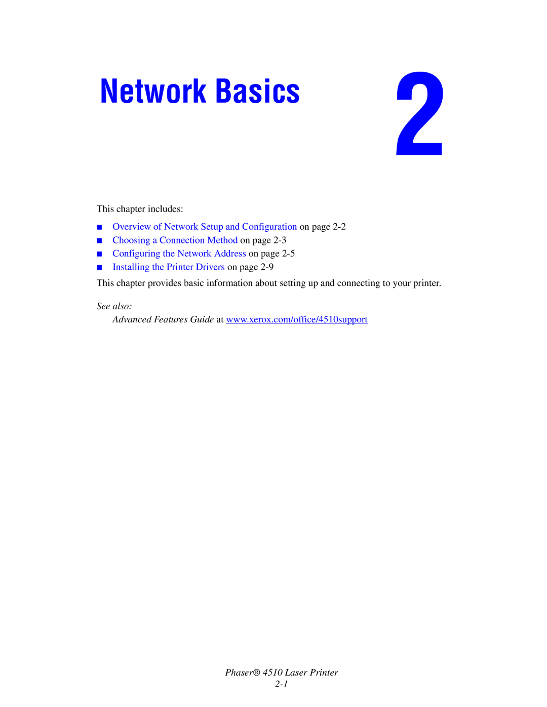 Xerox 4510 manual Network Basics 