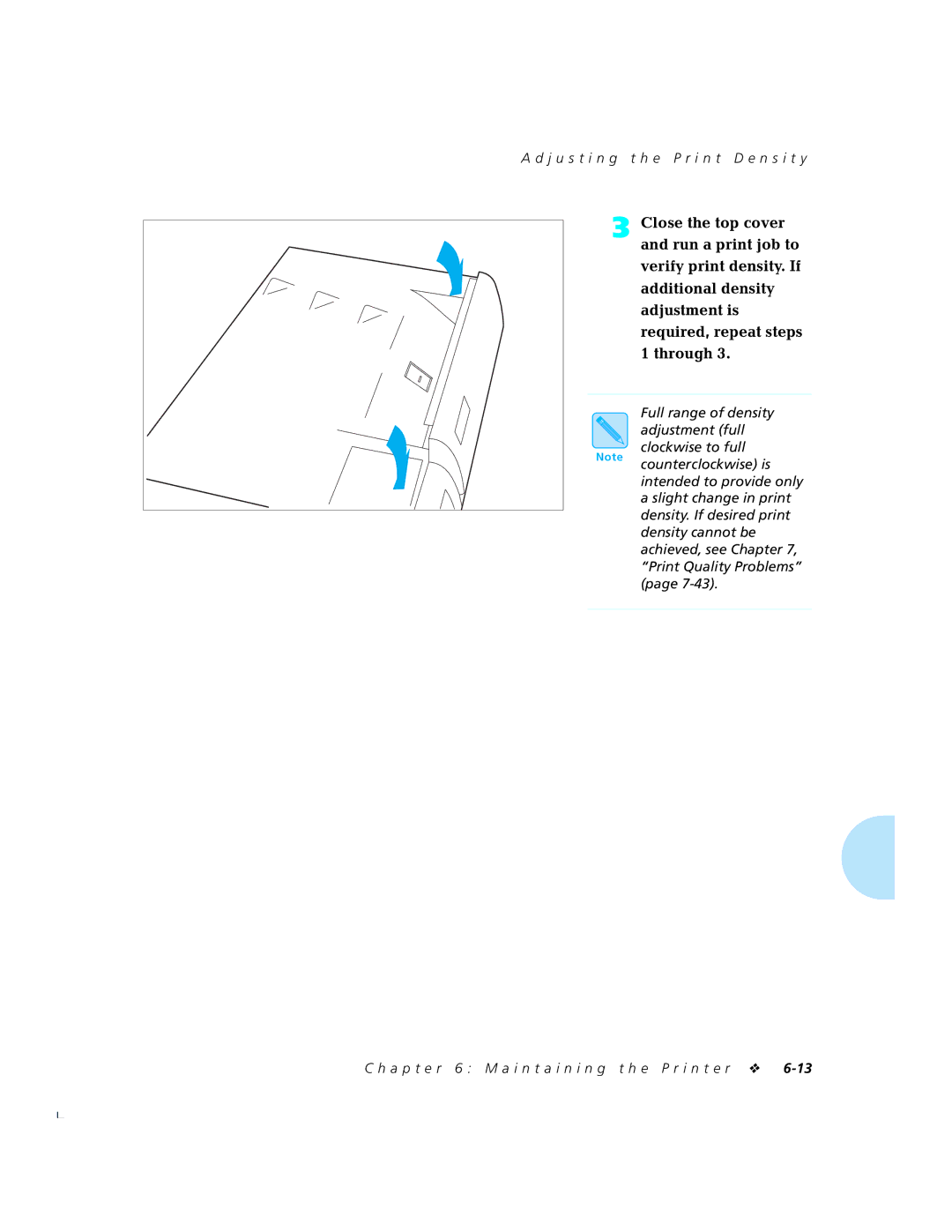 Xerox 4520mp manual J u s t i n g t h e P r i n t D e n s i t y 