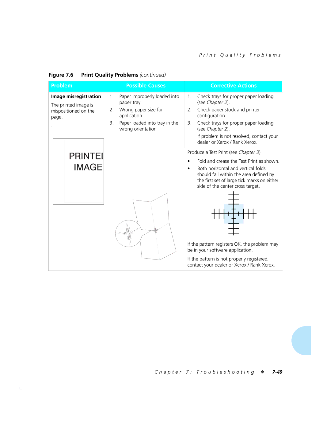 Xerox 4520mp manual Image misregistration 