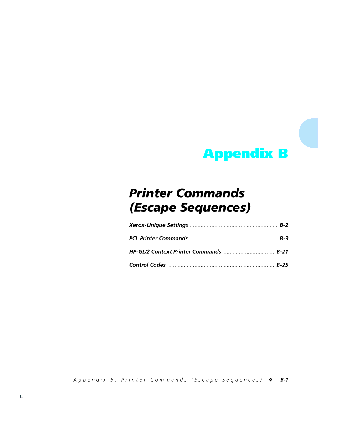 Xerox 4520mp manual Appendix B 