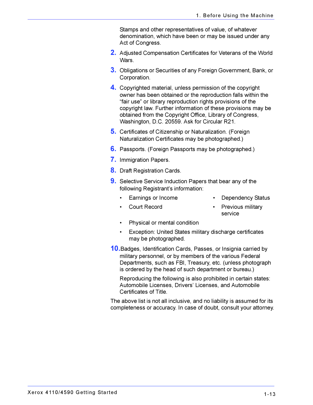 Xerox 4110, 4590 manual Dependency Status 