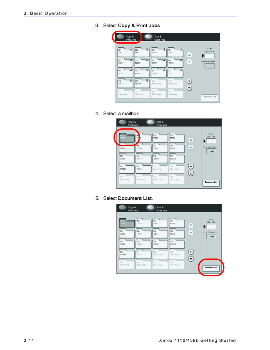 Xerox 4590, 4110 manual Select Copy & Print Jobs 