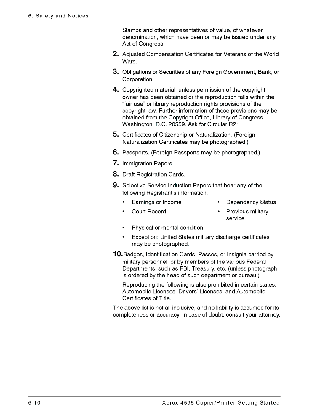 Xerox 4595 manual Dependency Status 