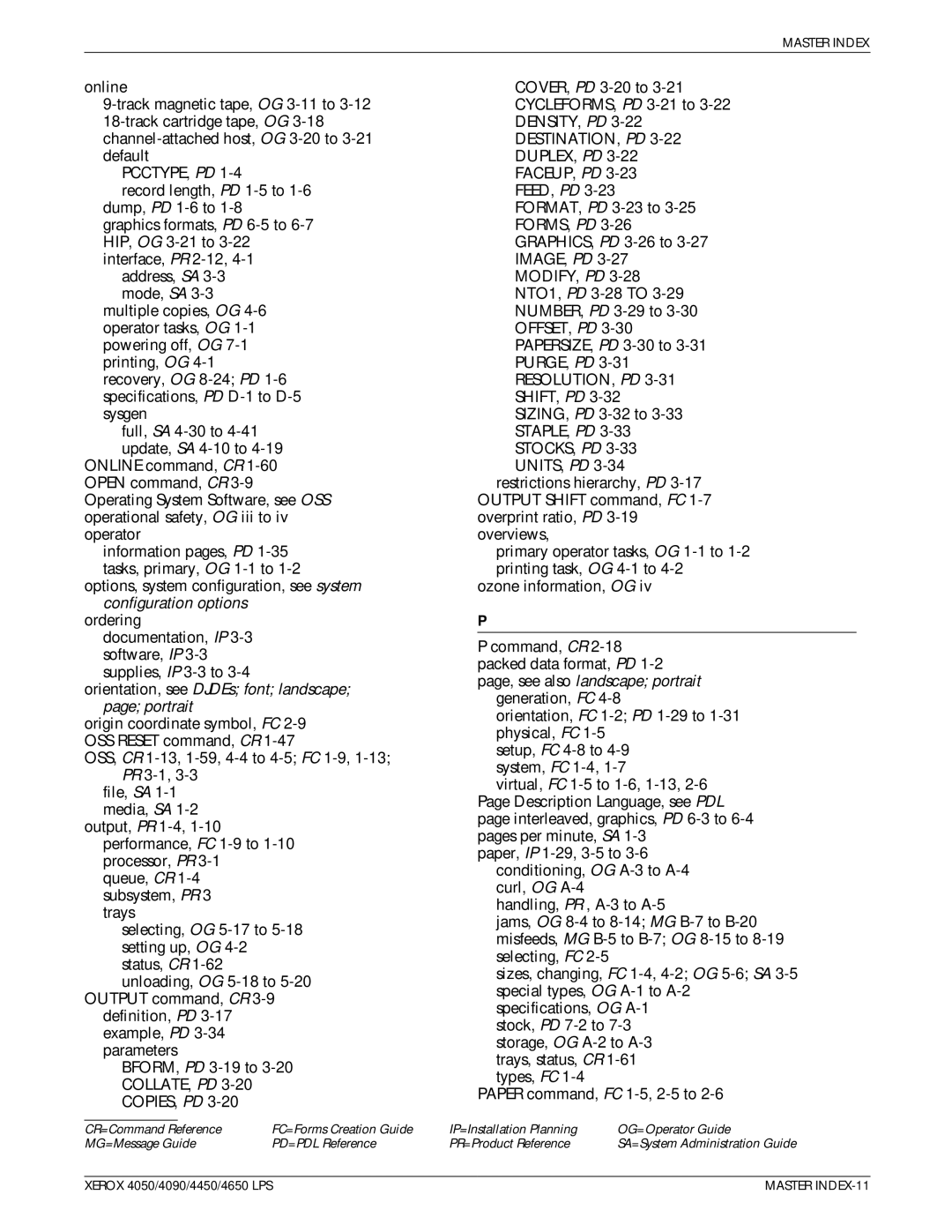 Xerox 4650 LPS manual Pcctype, Pd 