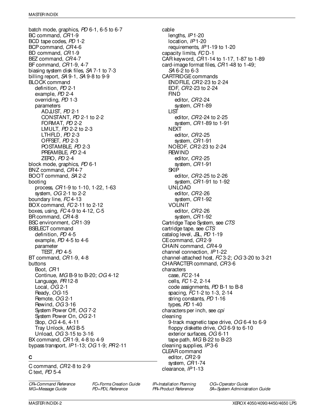 Xerox 4650 LPS manual Find, List, Next, Skip 