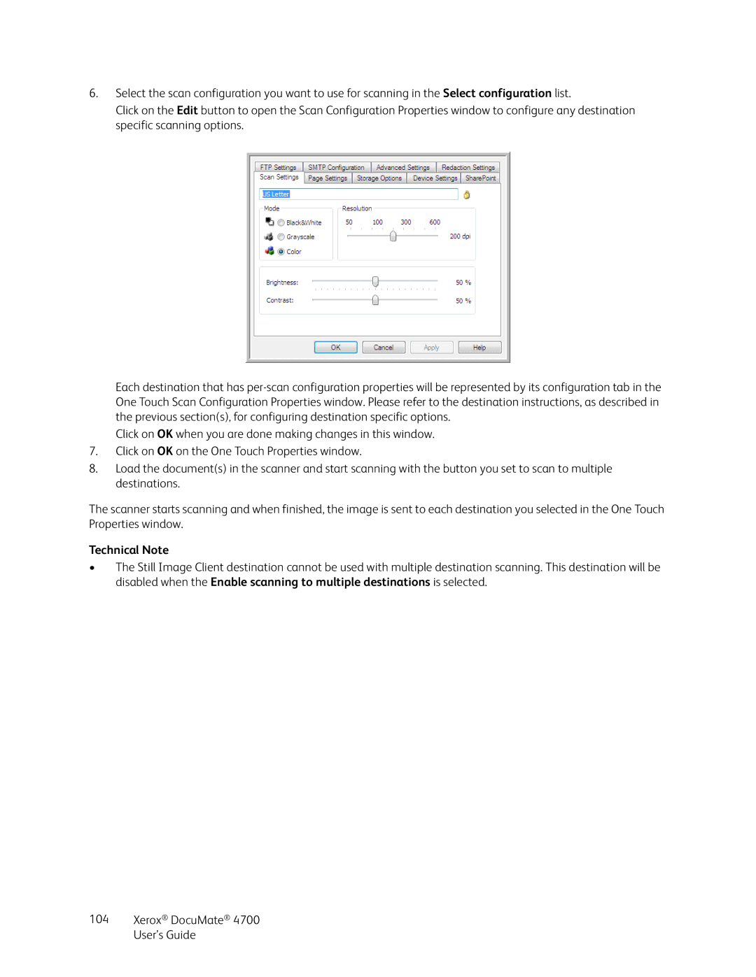 Xerox 4700 manual Technical Note 