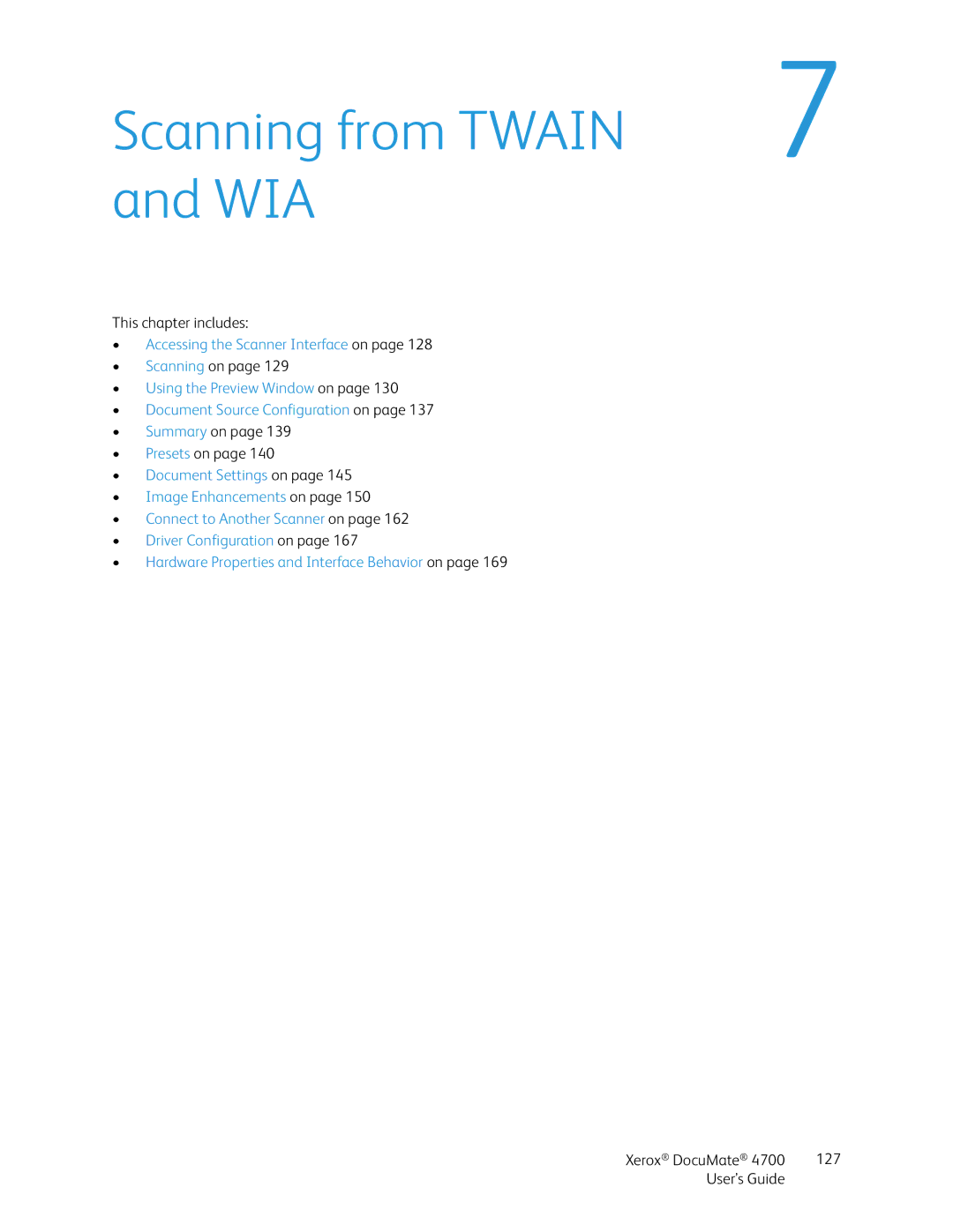 Xerox 4700 manual Scanning from Twain WIA 