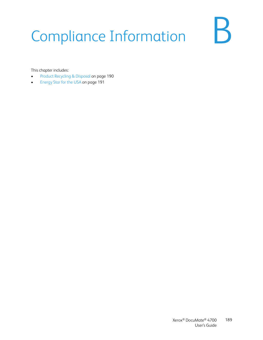 Xerox 4700 manual Compliance Information 