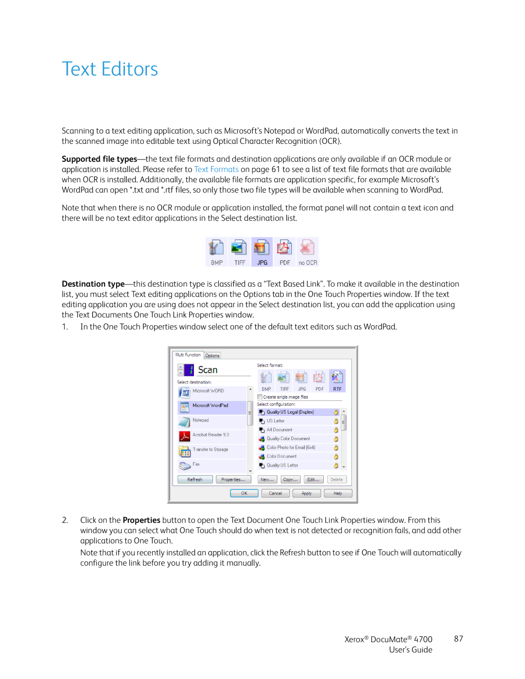 Xerox 4700 manual Text Editors 