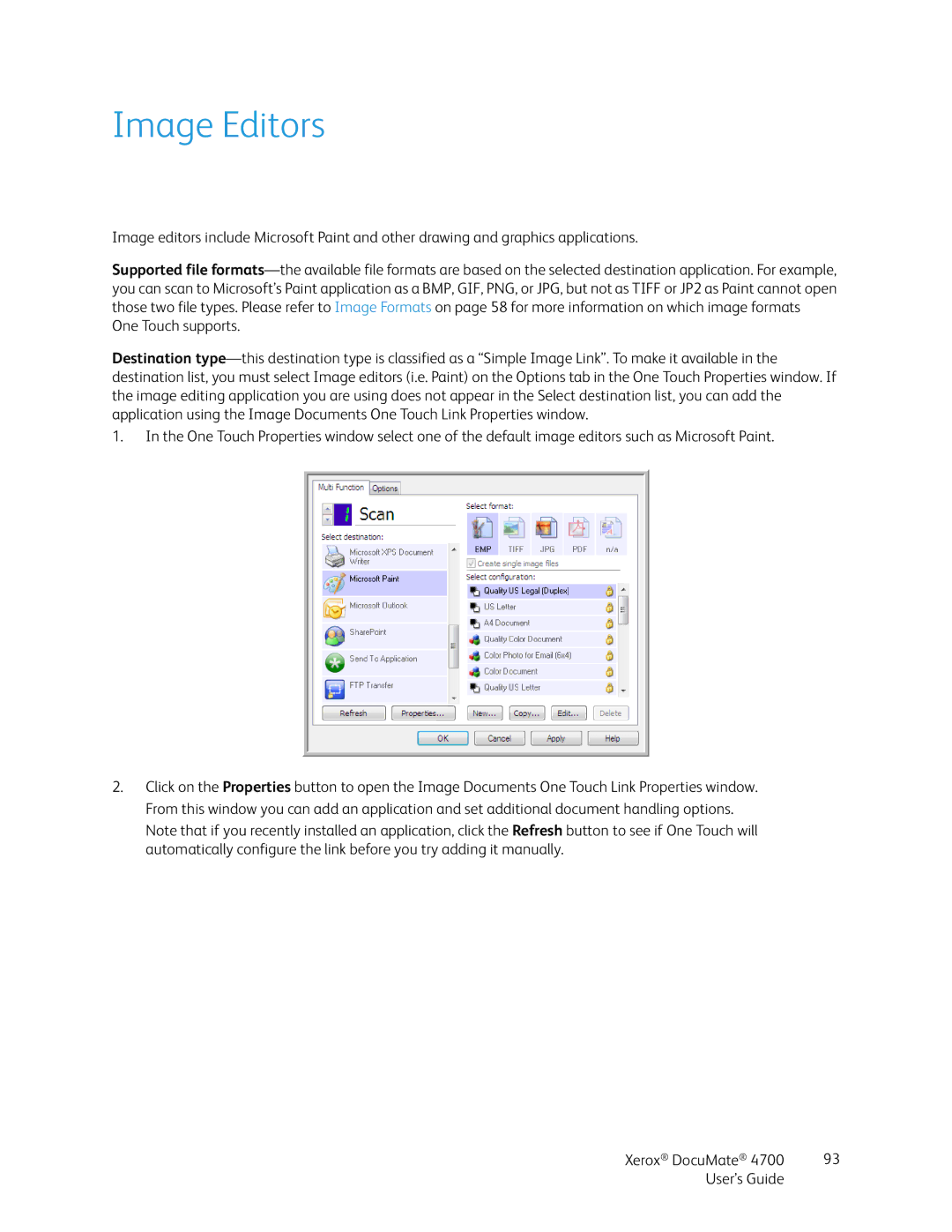 Xerox 4700 manual Image Editors 