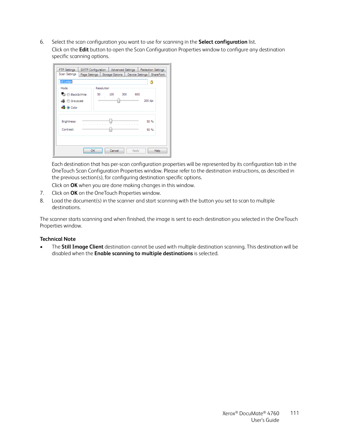 Xerox 4760 manual Technical Note 